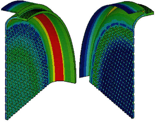 Stress intensity in the waste heat boiler